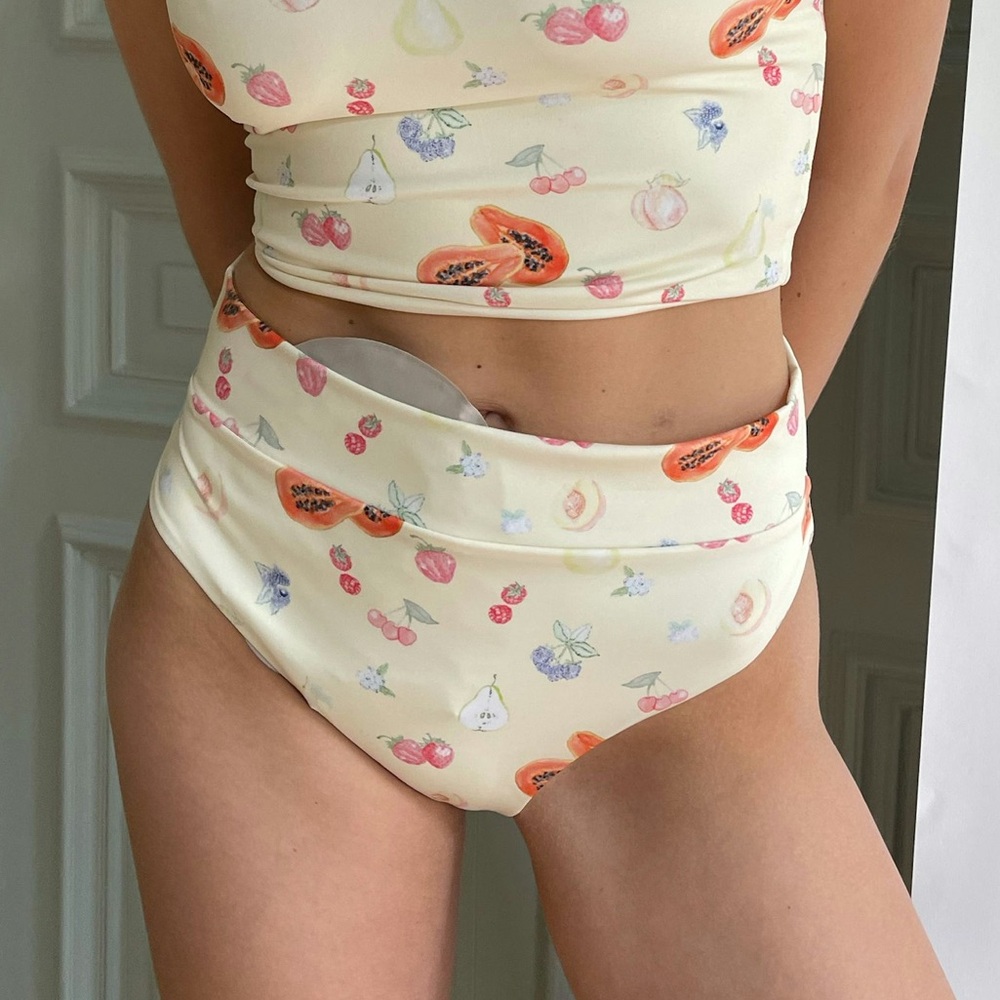 Djerf Avenue High Waist Bottom in Fruit Print